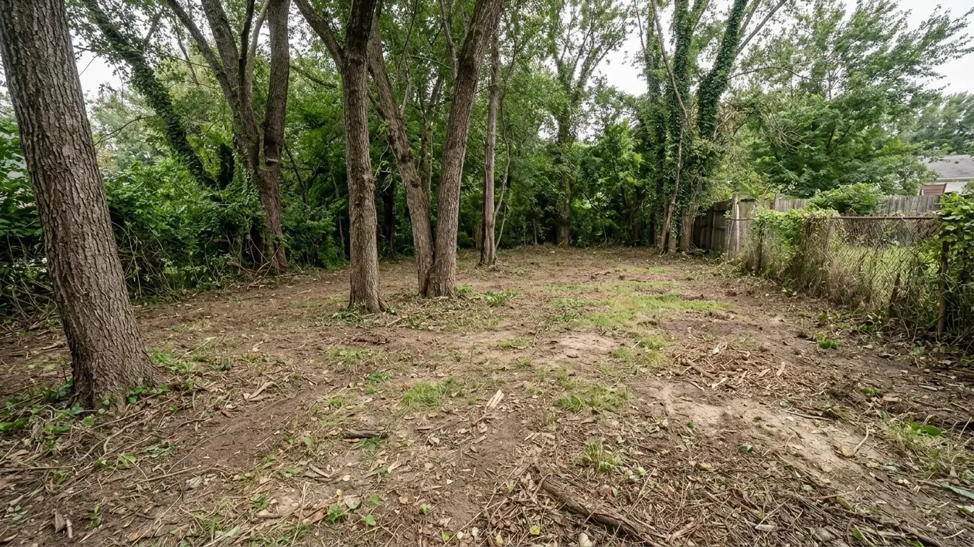 After: Lot clearing | Music City Tree Service After: a wooded lot with an open, cleared building site
